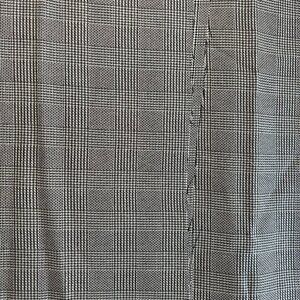 100% Polyester Glen Plaid Fabric Woven, Color Black/White - 3 yds